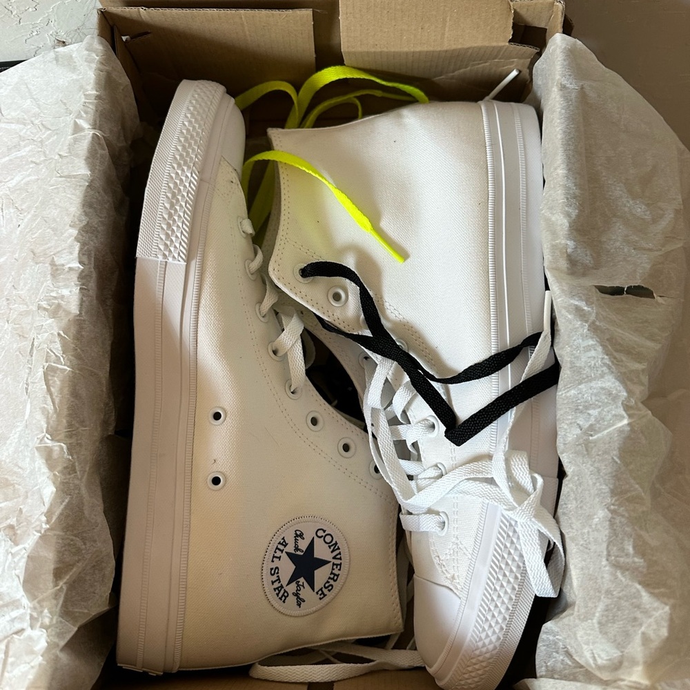 Converse White High-Top Sneakers
